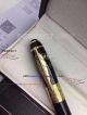 Perfect Replica AAA Mont Blanc Daniel Defoe Black Ballpoint Pen Gold Clip (1)_th.jpg